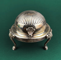 Iruinware Silver Caviar Dome Dish – Lion Feet Serving Bowl