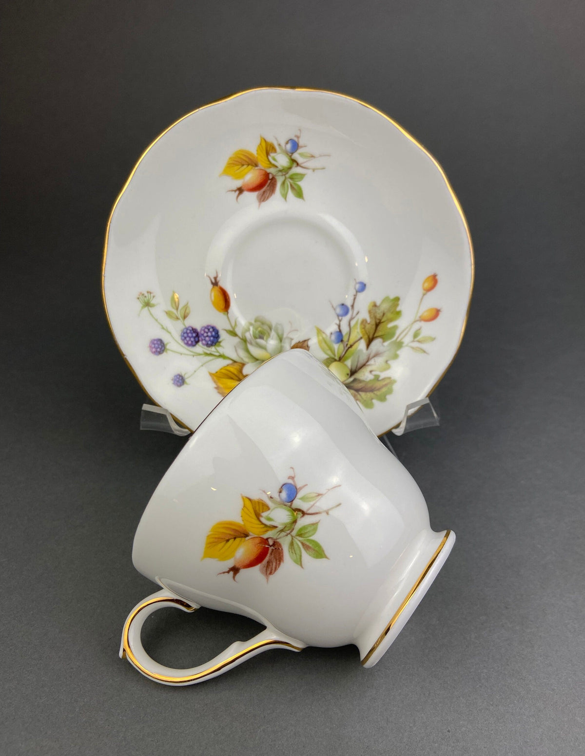 Duchess Fine Bone China Cup & Saucer – Autumn Motif England