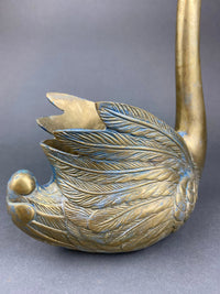 Brass Swan Planter Bird Shaped Herb Planter Greenhouse Decor