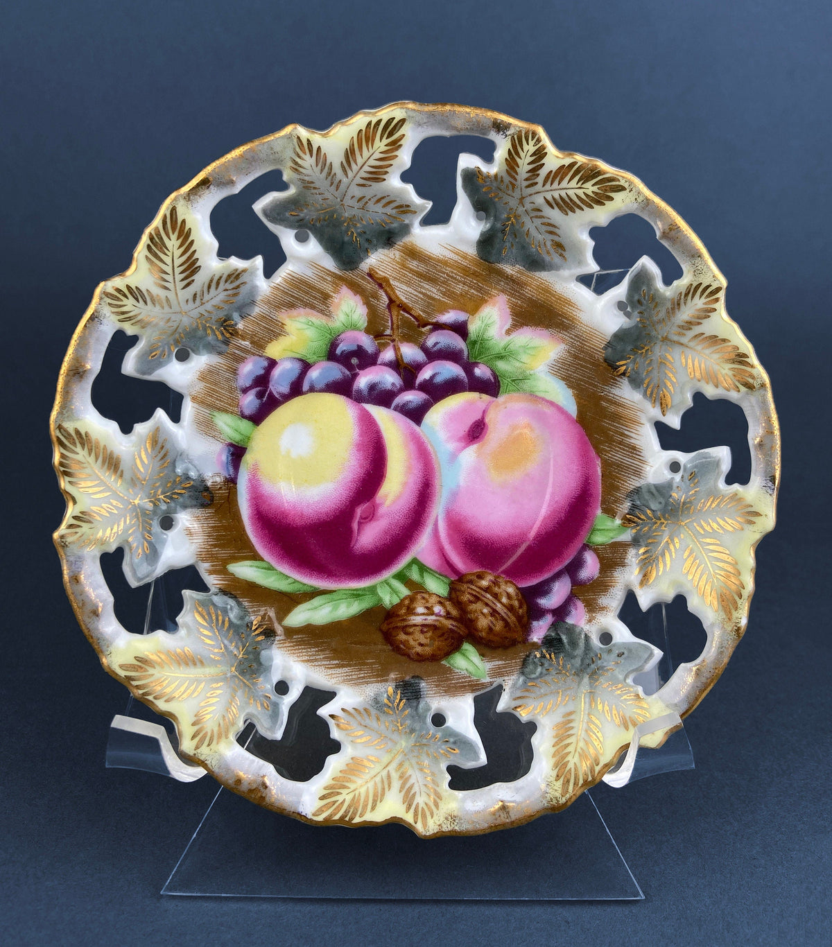 Vintage Metasco Japan Cup & Saucer – Cherry Blossom Iridescent Design