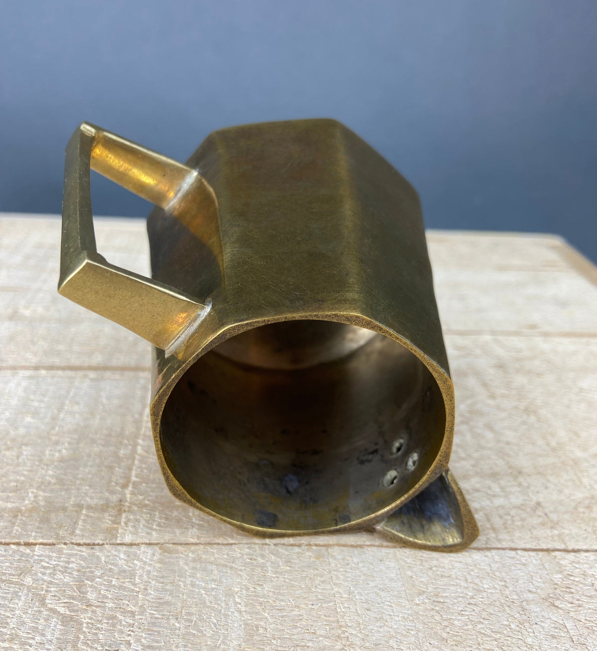Antique Brass Coffee Set – Pot, Creamer & Sugar Bowl with Handles
