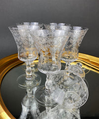 Antique Tiffin Franciscan Gold Rim Wine Goblets – Set of 6