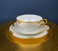 Antique Haviland Limoges Cup & Saucer – Hand Painted Violet Motif France