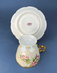 Vintage Metasco Japan Cup & Saucer – Cherry Blossom Iridescent Design