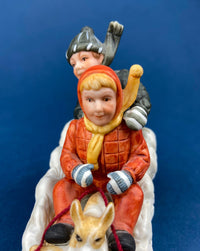 Porcelain Figurine “Get Well Soon” – Boy with Sick Dog Inspired by Norman Rockwell
