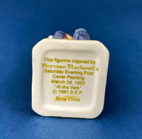 Porcelain Figurine “Get Well Soon” – Boy with Sick Dog Inspired by Norman Rockwell