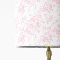 Pink Toile Lampshade in Rosecrest (various sizes)