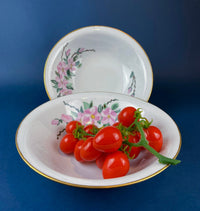 Antique Forget-Me-Not Porcelain Set – Cup, Saucer, and Plates