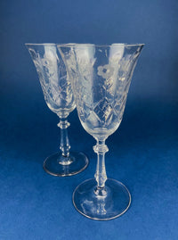 Vintage Heisey “Danish Princess” Crystal Goblets – Set of 8
