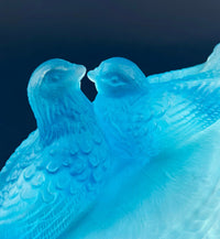 Buff Ceramic Doves on Nest – Kissing Love Birds Trinket Dish