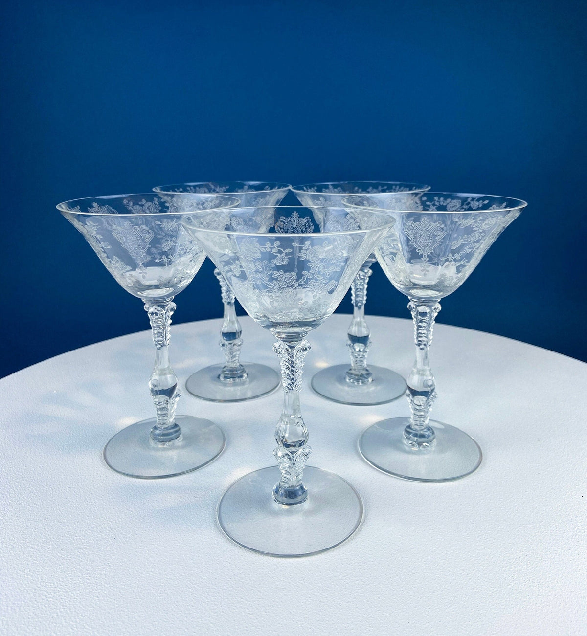 Crystal Wine Goblets with Frosted Ball Stem – Enchantress by Mikasa, Set of 9