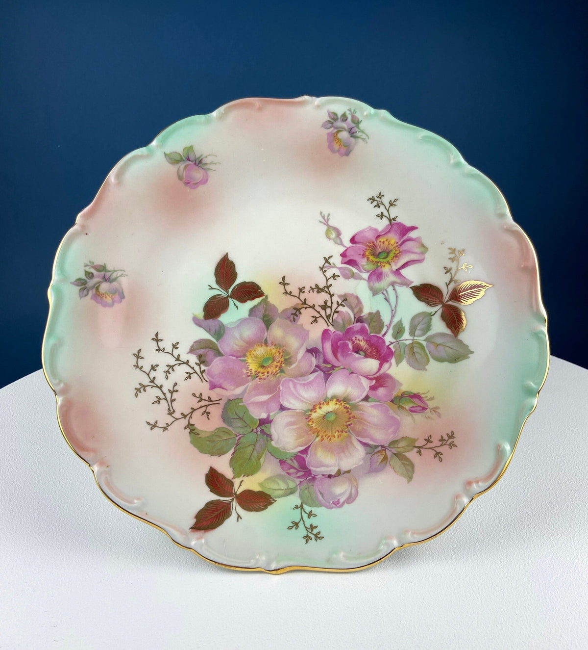 Vintage Schumann Arzberg Germany Footed Cake Stand – Tea Rose Motif