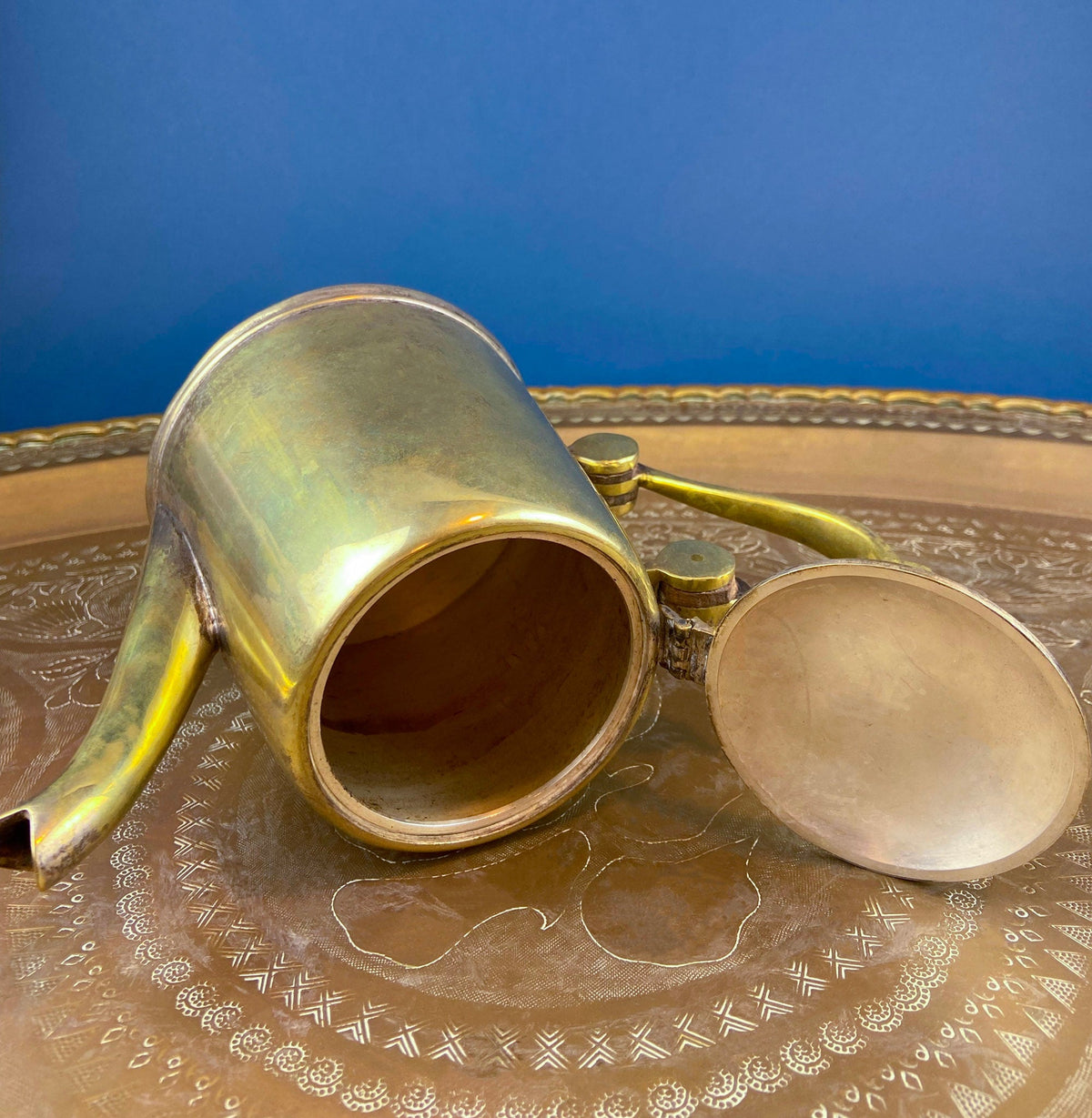 Antique Brass Teapot or Coffee Pot