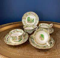 Tiffany & Co. Tea/Coffee Set – Hand Painted Chinoiserie Motif Set of 4