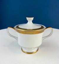 Sango Spun Gold China Set – White & Gold Dinnerware Collection