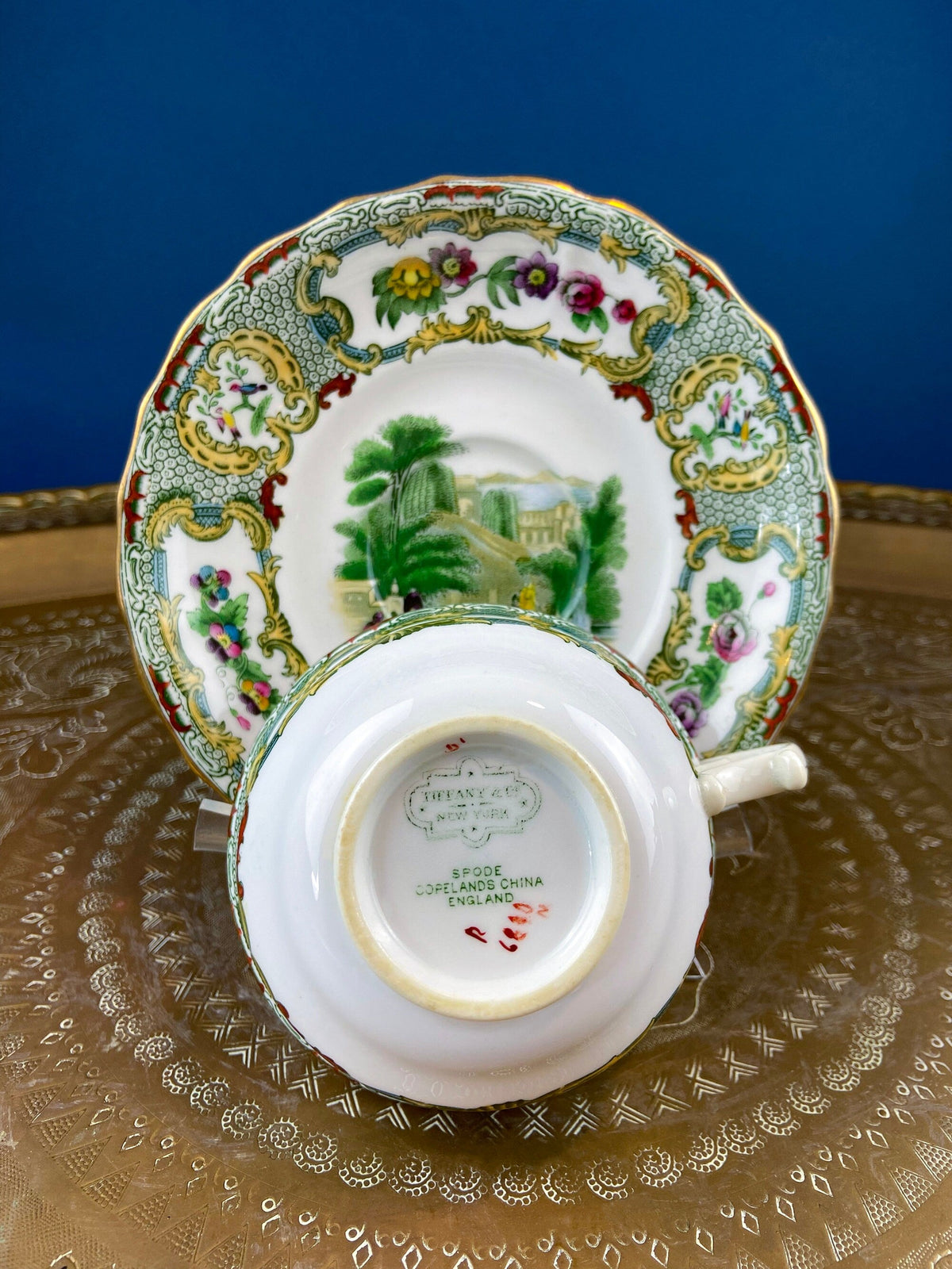 Tiffany & Co. Tea/Coffee Set – Hand Painted Chinoiserie Motif Set of 4