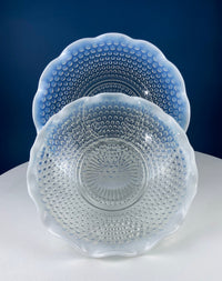 Vintage Moonstone Hobnail Serving Set – Large Bowl & Matching Plate