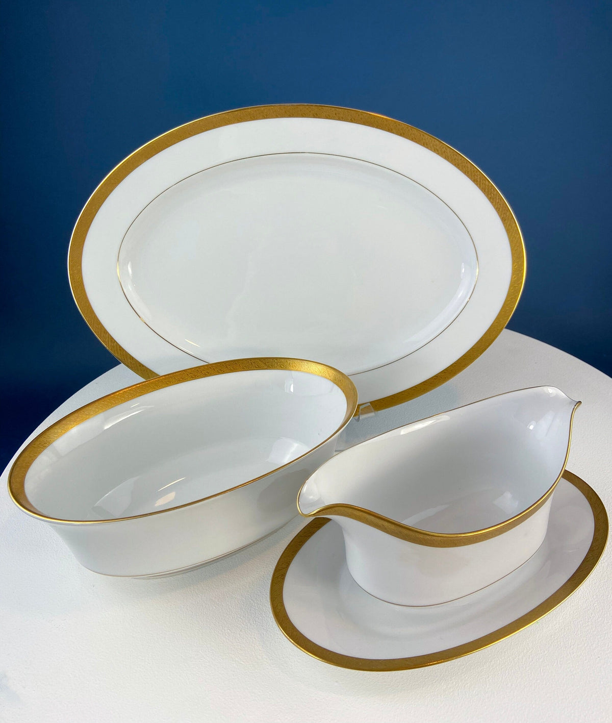 Sango Spun Gold China Set – White & Gold Dinnerware Collection