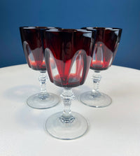 Vintage Avon Cape Cod Ruby Red Glass Dessert Set – 25 Piece Roman Rosette Pattern