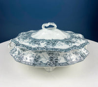 Antique Porcelain Tureen – Pink Roses Design with Bow Handles