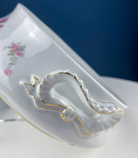 Antique Porcelain Tureen – Pink Roses Design with Bow Handles