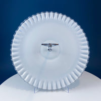 Fenton Silver Crest Milk Glass Serving Stand – Ruffled Edge