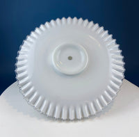 Fenton Silver Crest Milk Glass Serving Stand – Ruffled Edge