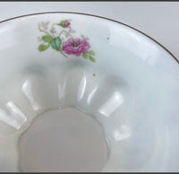 M&K Austria Porcelain Cup & Saucer – Rose Garlands and Heart Handle