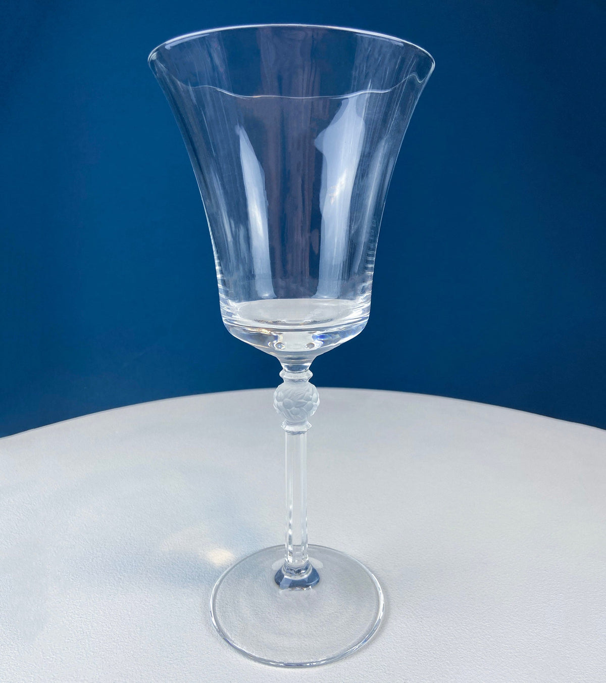Crystal Wine Goblets with Frosted Ball Stem – Enchantress by Mikasa, Set of 9