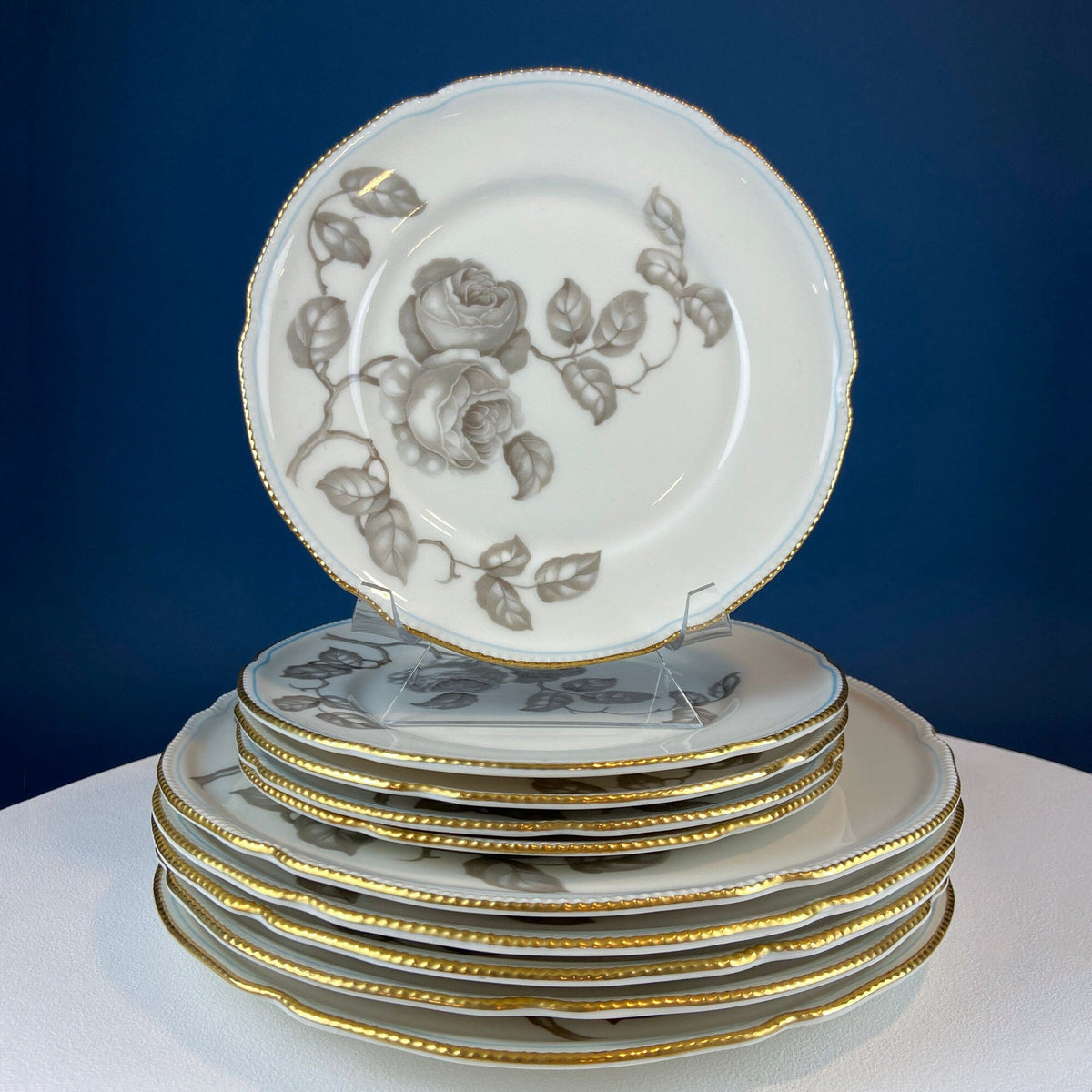 Castleton Gloria Porcelain Dinner Set – 24 Piece Hand Painted Rose Design