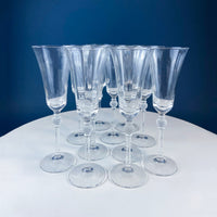 Crystal Wine Goblets with Frosted Ball Stem – Enchantress by Mikasa, Set of 9
