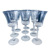 Crystal Wine Goblets with Frosted Ball Stem – Enchantress by Mikasa, Set of 9