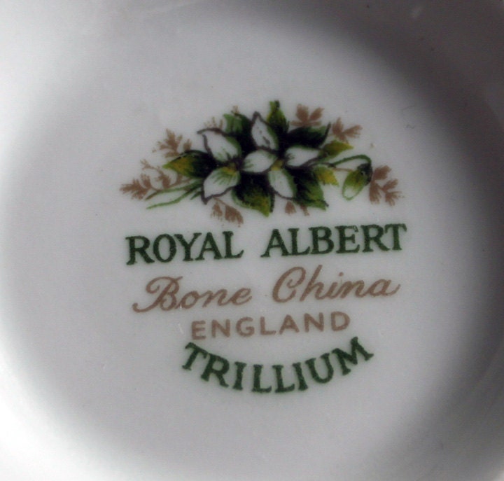 Royal Albert England Cup & Saucer – Hand Painted Trillium Design