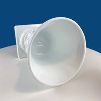 Vintage E.O. Brody Milk Glass Urn with Greek Key & Wheat Motif – 9