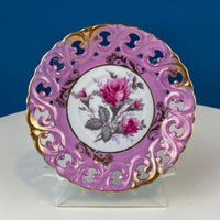 Vintage Pink Reticulated Saucers – Set of 5 Mix & Match Plates