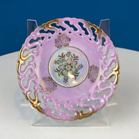 Vintage Pink Reticulated Saucers – Set of 5 Mix & Match Plates