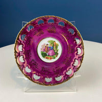 Vintage Pink Reticulated Saucers – Set of 5 Mix & Match Plates