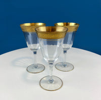 Antique Tiffin Franciscan Gold Rim Wine Goblets – Set of 6