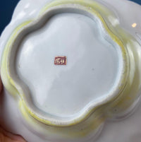 Antique Victorian Porcelain Bowl – Pink Roses & Gold Beading