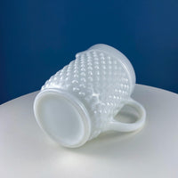 Milk Glass Hobnail Pitcher Set – Large Jug with 3 Matching Glasses