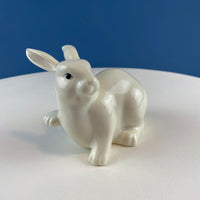 White Porcelain Bunny Figurines – Set of 2