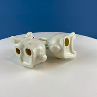White Porcelain Bunny Figurines – Set of 2
