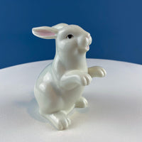 White Porcelain Bunny Figurines – Set of 2