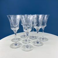 Vintage Heisey “Danish Princess” Crystal Goblets – Set of 8