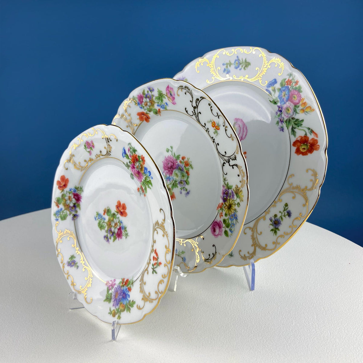 Antique Victoria Czechoslovakia Dish Set – 56 Piece Floral Collection