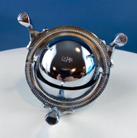 Iruinware Silver Caviar Dome Dish – Lion Feet Serving Bowl
