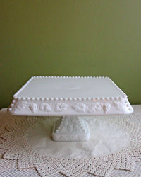 Fenton Silver Crest Milk Glass Serving Stand – Ruffled Edge