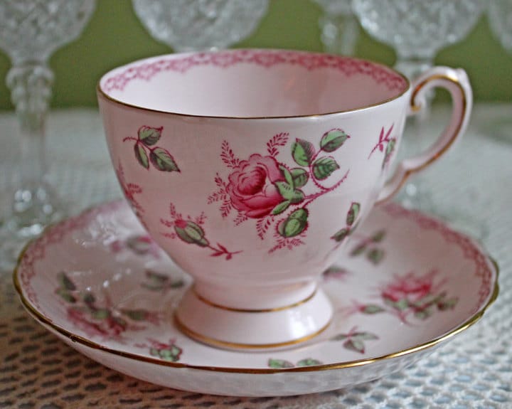Vintage Hand Painted Cup & Saucer – Occupied Japan Fine Bone China