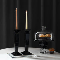 Pair of 11” Sleek Solid Crystal Candlesticks (Various Colors)