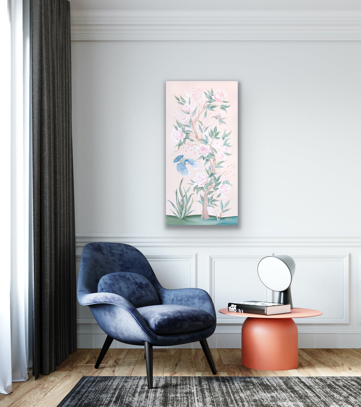 Blush Chinoiserie No. 3 – Canvas Wrap Print (Various Sizes)